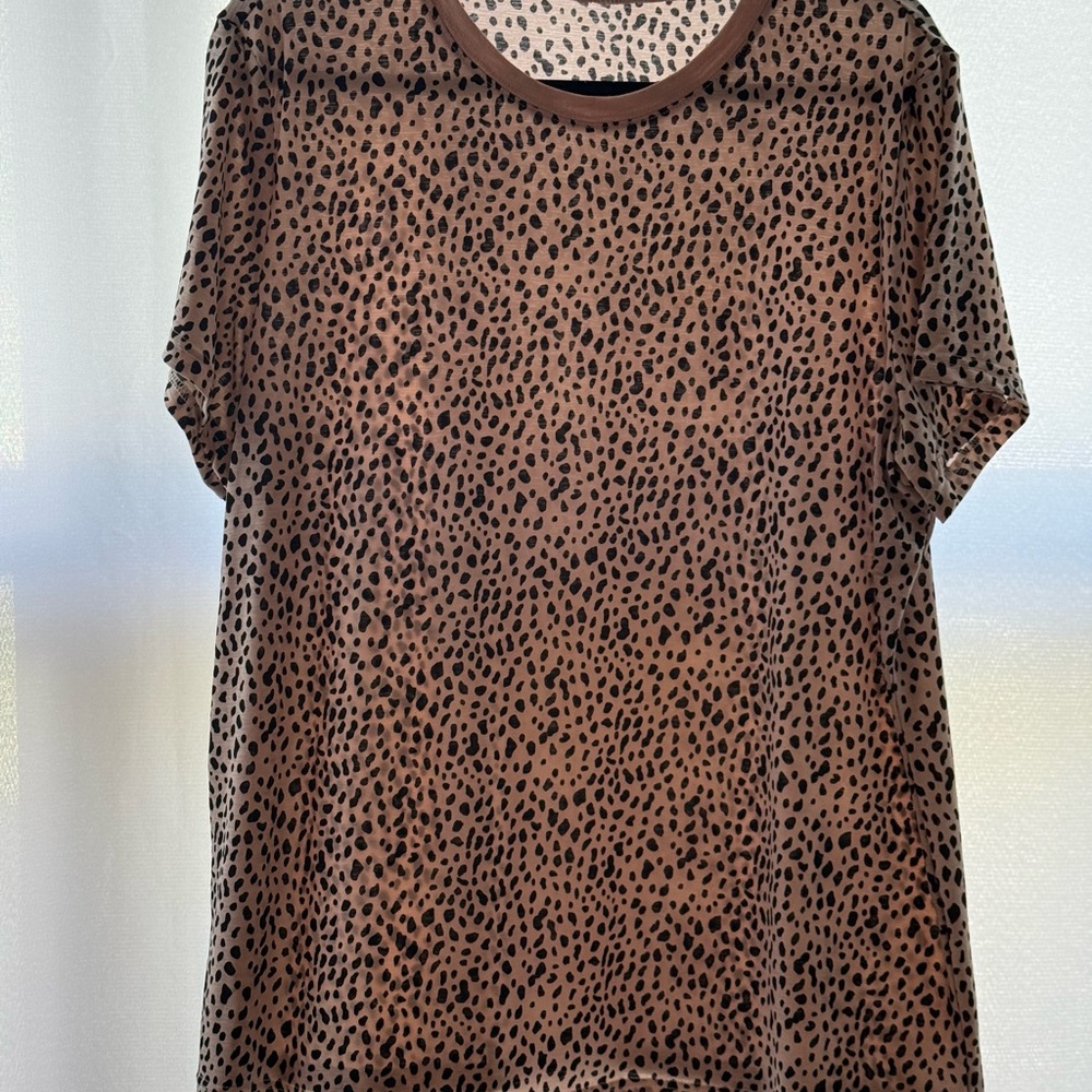 Cream and Black Boxy Short Sleeve T-Shirt